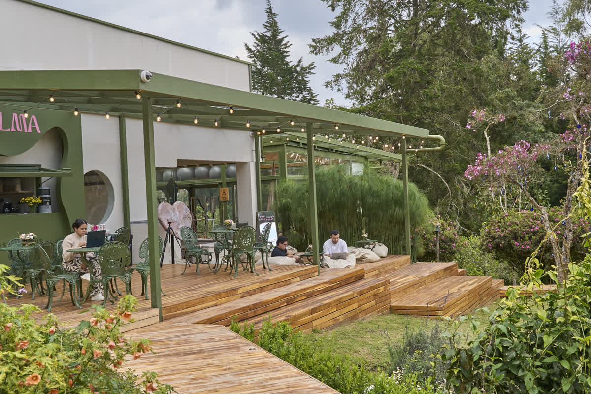El estudio EYOWA entre jardines